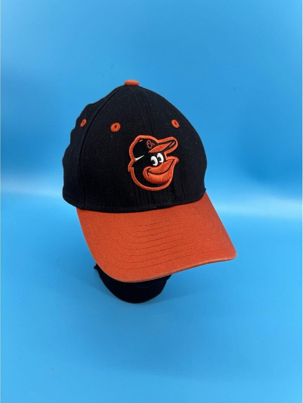 New Era 39THIRTY Baltimore Orioles Youth Fitted Hat Black Orange MLB Cap